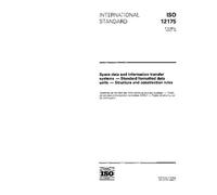 ISO 12175:1994, Space data and information transfer systems - Standard formatted data units - Structure and construction rules