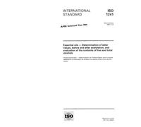 ISO 1241:1996, Essential oils -- Determination of ester values, before and after acetylation, and evaluation of the contents of free and total alcohols