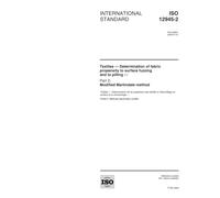ISO 12945-2:2000, Textiles -- Determination of fabric propensity to surface fuzzing and to pilling -- Part 2: Modified Martindale method