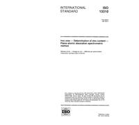 ISO 13310:1997, Iron ores -- Determination of zinc content -- Flame atomic absorption spectrometric method