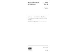 ISO 13313:2006, Iron ores - Determination of sodium - Flame atomic absorption spectrometric method