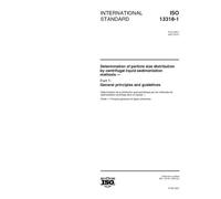 ISO 13318-1:2001, Determination of particle size distribution by centrifugal liquid sedimentation methods -- Part 1: General principles and guidelines