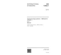 ISO 13602-1:2002, Technical energy systems - Methods for analysis - Part 1: General