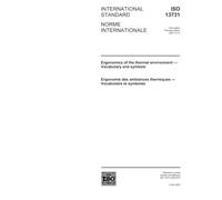 ISO 13731:2001, Ergonomics of the thermal environment - Vocabulary and symbols