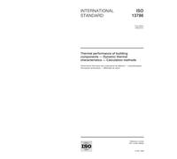 ISO 13786:1999, Thermal performance of building components -- Dynamic thermal characteristics -- Calculation methods