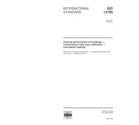 ISO 13789:1999, Thermal performance of buildings -- Transmission heat loss coefficient -- Calculation method
