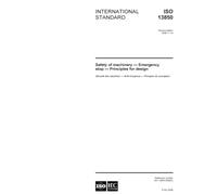 ISO 13850:2006, Safety of machinery - Emergency stop - Principles for design