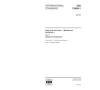 ISO 13909-1:2001, Hard coal and coke - Mechanical sampling - Part 1: General introduction
