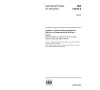 ISO 13935-2:1999, Textiles -- Seam tensile properties of fabrics and made-up textile articles -- Part 2: Determination of maximum force to seam rupture using the grab method