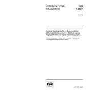 ISO 14797:1999, Animal feeding stuffs -- Determination of furazolidone content -- Method using high-performance liquid chromatography