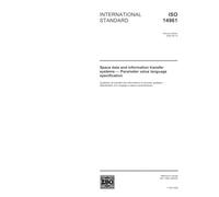 ISO 14961:2002, Space data and information transfer systems -- Parameter value language specification (available in English only)