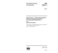 ISO 15031-1:2001, Road vehicles - Communication between vehicle and external equipment for emissions-related diagnostics - Part 1: General information