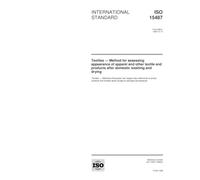 ISO 15487:1999, Textiles -- Method for assessing appearance of apparel and other textile end products after domestic washing and drying