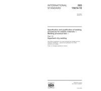 ISO 15614-10:2005, Specification and qualification of welding procedures for metallic materials - Welding procedure test - Part 10: Hyperbaric dry welding
