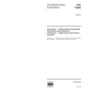 ISO 15685:2004, Soil quality - Determination of potential nitrification and inhibition of nitrification - Rapid test by ammonium oxidation