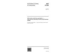 ISO 15706:2002, Information and documentation - International Standard Audiovisual Number (ISAN)