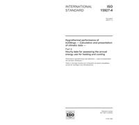ISO 15927-4:2005, Hygrothermal performance of buildings - Calculation and presentation of climatic data - Part 4: Hourly data for assessing the annual energy use for heating and cooling