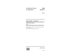 ISO 16121-1:2005, Road vehicles - Ergonomic requirements for the drivers workplace in line-service buses - Part 1: General description