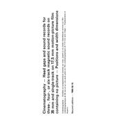 ISO 162:1985, Cinematography -- Head gaps and sound records for three-, four-, or six-track magnetic sound records on 35 mm and single-track on 17,5 ... no picture -- Positions and width dimensions