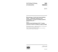 ISO 16649-2:2001, Microbiology of food and animal feeding stuffs -- Horizontal method for the enumeration of beta-glucuronidase-positive Escherichia ... 5-bromo-4-chloro-3-indolyl beta-D-glucuronide