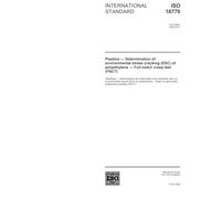 ISO 16770:2004, Plastics - Determination of environmental stress cracking (ESC) of polyethylene - Full-notch creep test (FNCT)