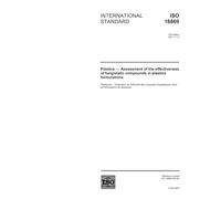 ISO 16869:2001, Plastics - Assessment of the effectiveness of fungistatic compounds in plastics formulations