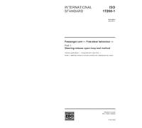ISO 17288-1:2002, Passenger cars - Free-steer behaviour - Part 1: Steering-release open-loop test method