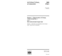 ISO 179-1:2010, Plastics - Determination of Charpy impact properties - Part 1: Non-instrumented impact test