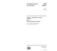ISO 1833-1:2006, Textiles - Quantitative chemical analysis - Part 1: General principles of testing