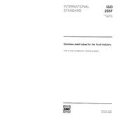 ISO 2037:1992, Stainless steel tubes for the food industry