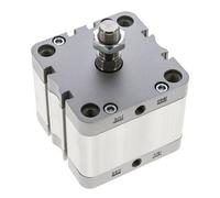 ISO 21287 Vérin Compact à Double Effet 80-25mm - Magnétique - Tige Filetée