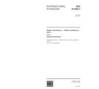ISO 21549-1:2004, Health informatics - Patient healthcard data - Part 1: General structure