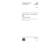 ISO 21549-3:2004, Health informatics - Patient healthcard data - Part 3: Limited clinical data