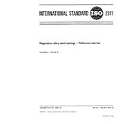 ISO 2377:1972, Magnesium alloy sand castings - Reference test bar