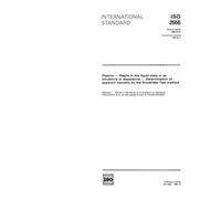 ISO 2555:1989, Plastics - Resins in the liquid state or as emulsions or dispersions - Determination of apparent viscosity by the Brookfield Test method