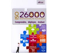 ISO 26000 - Responsabilité sociétale Comprendre, déployer, évaluer. Environnement. Bonnes pratiques des affaires. Contribution au développement local. Gouvernance de l'organisation. Relations et condi