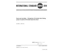 ISO 2814:1973, Paints and varnishes - Comparison of contrast ratio (hiding power) of paints of the same type and colour
