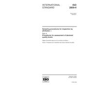ISO 2859-4:2002, Sampling procedures for inspection by attributes - Part 4: Procedures for assessment of declared quality levels
