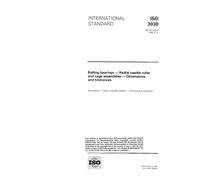 ISO 3030:1996, Rolling bearings - Radial needle roller and cage assemblies - Dimensions and tolerances