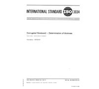 ISO 3034:1975, Corrugated fibreboard -- Determination of thickness