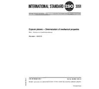 ISO 3051:1974, Gypsum plasters -- Determination of mechanical properties