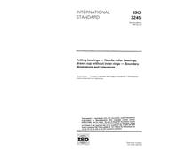 ISO 3245:1997, Rolling bearings - Needle roller bearings, drawn cup without inner rings - Boundary dimensions and tolerances