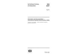 ISO 3297:1998, Information and documentation -- International standard serial number (ISSN)