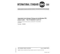 ISO 3501:1976, Assembled joints between fittings and polyethylene (PE) pressure pipes - Test of resistance to pull out