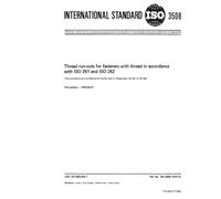ISO 3508:1976, Thread run-outs for fasteners with thread in accordance with ISO 261 and ISO 262
