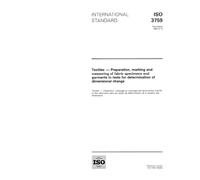 ISO 3759:1994, Textiles -- Preparation, marking and measuring of fabric specimens and garments in tests for determination of dimensional change
