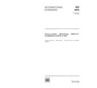 ISO 3972:1991, Sensory analysis -- Methodology -- Method of investigating sensitivity of taste