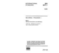 ISO 3977-1:1997, Gas turbines - Procurement - Part 1: General introduction and definitions
