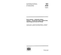ISO 4038:1996, Road vehicles - Hydraulic braking systems - Simple flare pipes, tapped holes, male fittings and hose end fittings