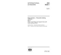 ISO 4039-1:1998, Road vehicles - Pneumatic braking systems - Part 1: Pipes, male fittings and tapped holes with facial sealing surface